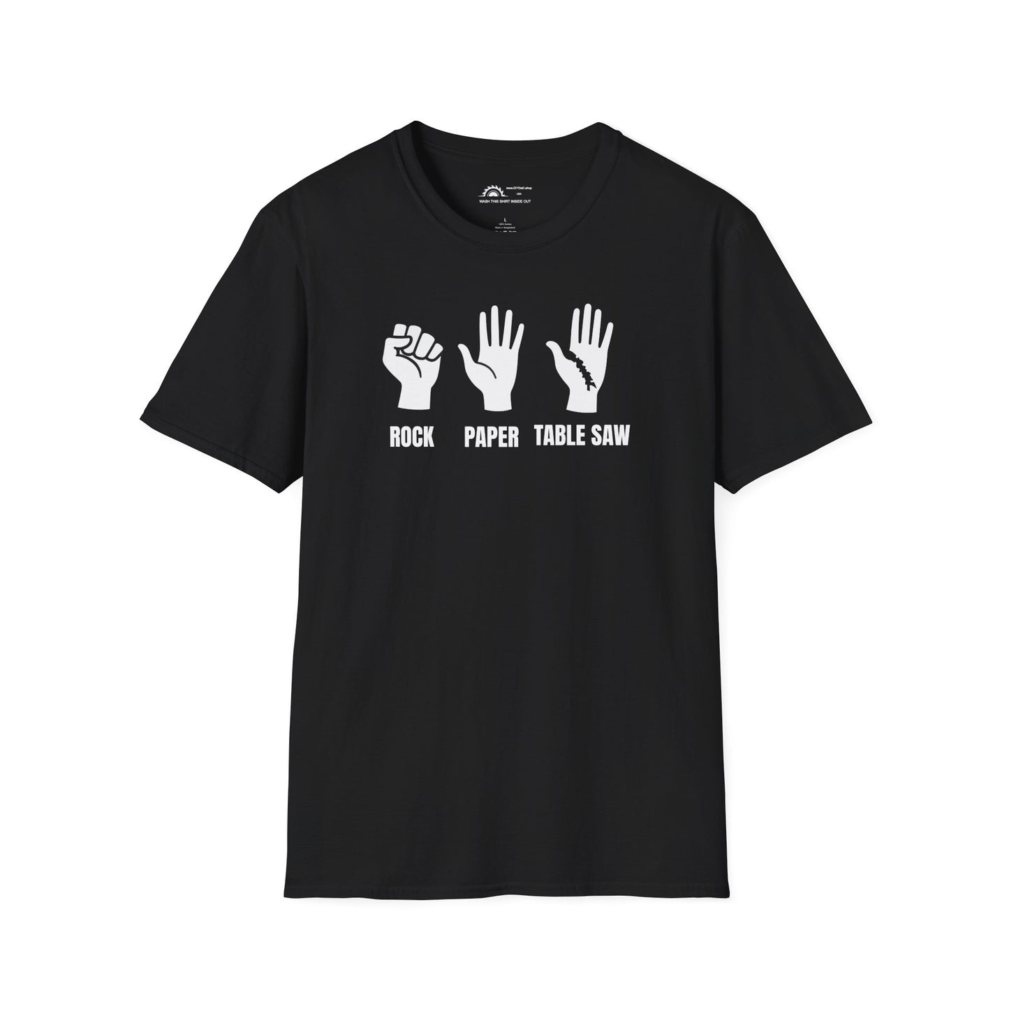 Rock Paper Tablesaw T-shirt