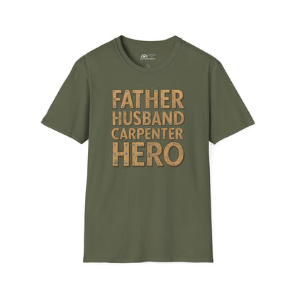 Father Husband Carpenter Hero T-shirt