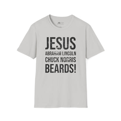 Jesus Abe Chuck Beards T-shirt