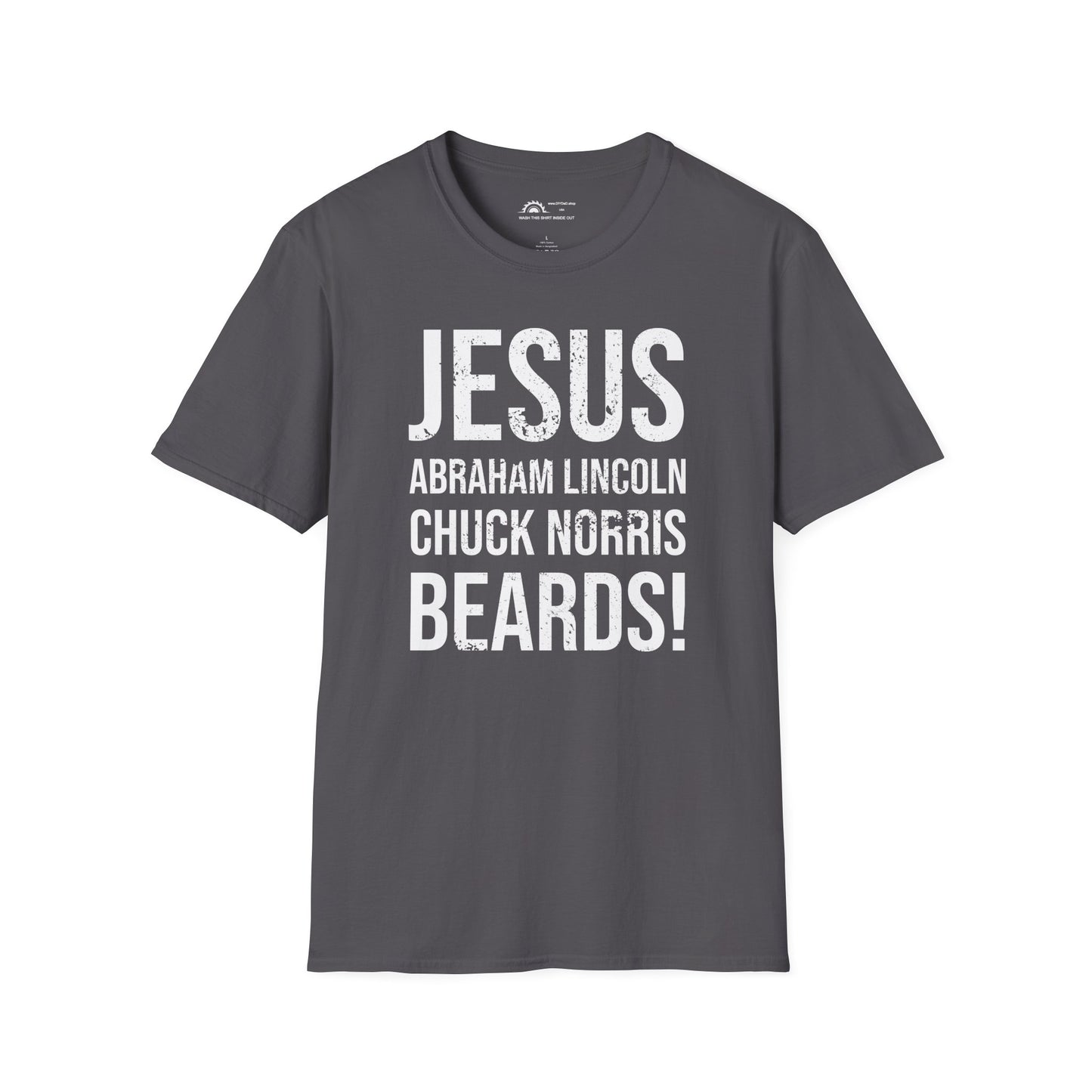 Jesus Abe Chuck Beards T-shirt