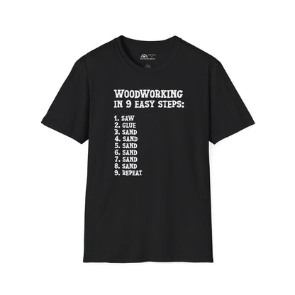 Woodworking 9 Easy Steps T-shirt