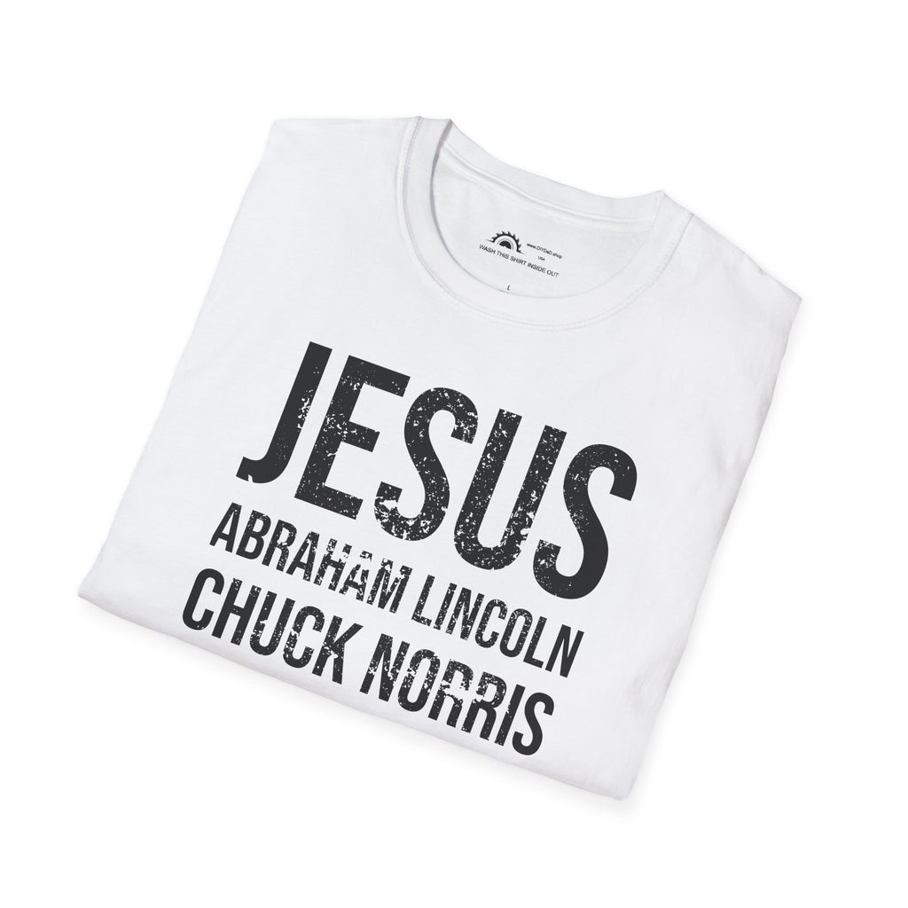 Jesus Abe Chuck Beards T-shirt