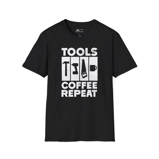Tools Coffee Repeat T-shirt
