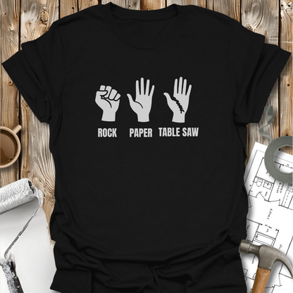 Rock Paper Tablesaw T-shirt