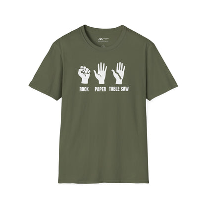 Rock Paper Tablesaw T-shirt