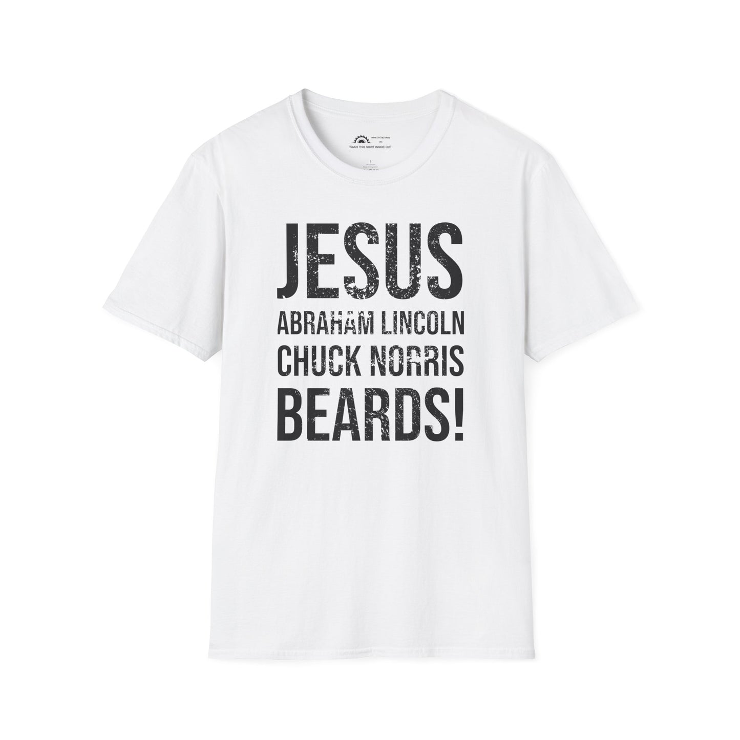 Jesus Abe Chuck Beards T-shirt