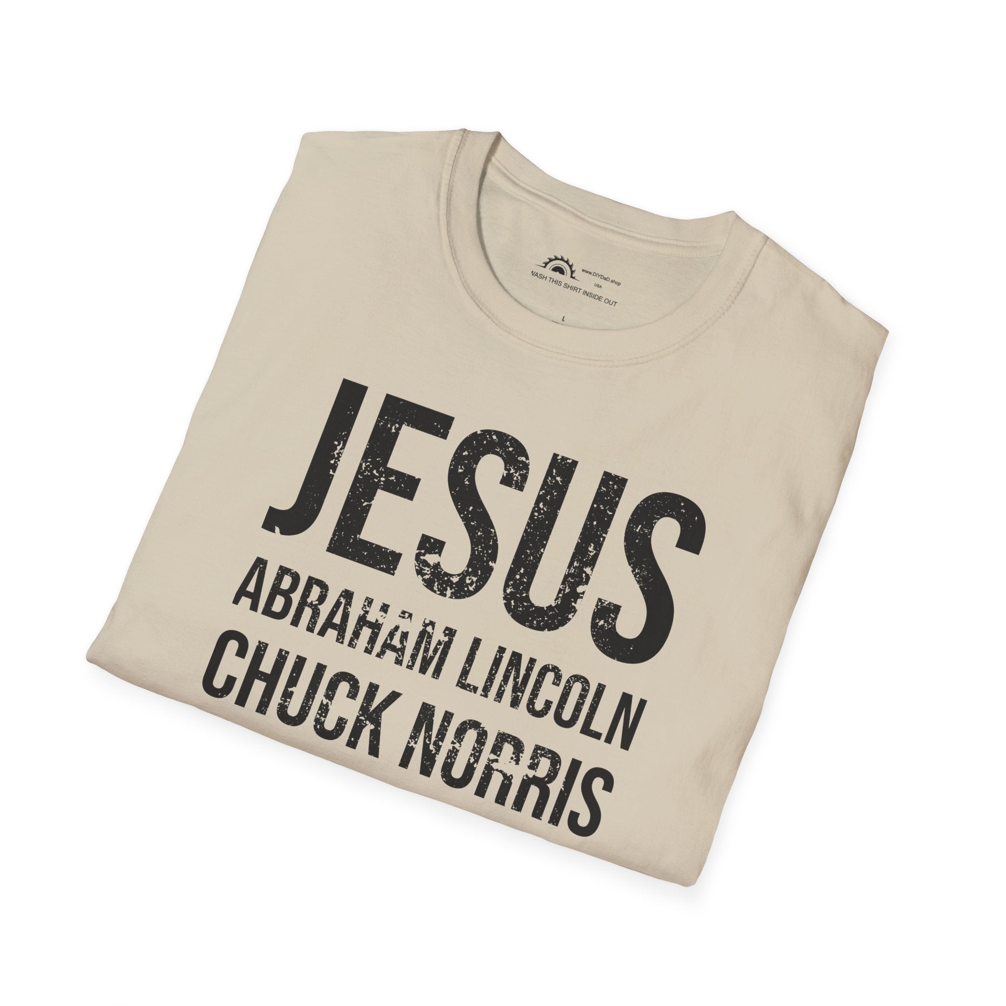 Jesus Abe Chuck Beards T-shirt