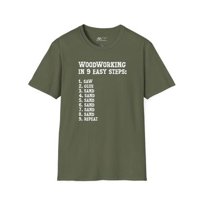 Woodworking 9 Easy Steps T-shirt