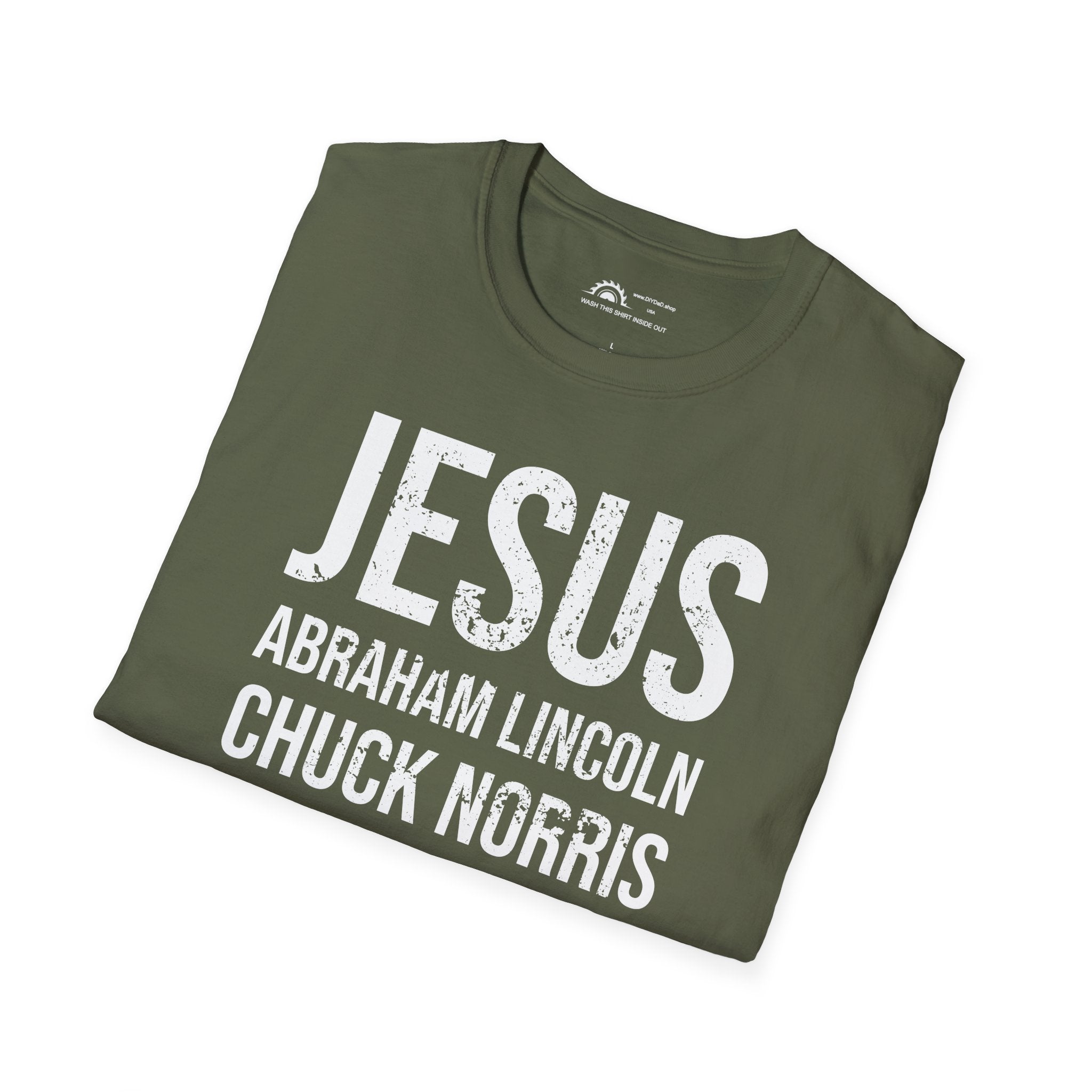 Jesus Abe Chuck Beards T-shirt