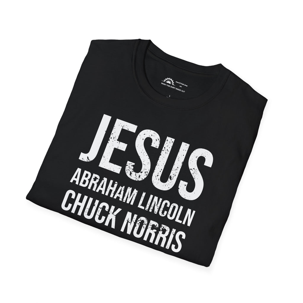 Jesus Abe Chuck Beards T-shirt
