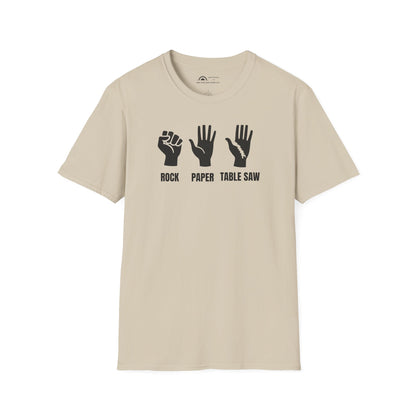 Rock Paper Tablesaw T-shirt