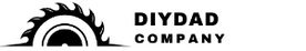 Logo of DIYDAD Company with a circular saw blade design on a white background